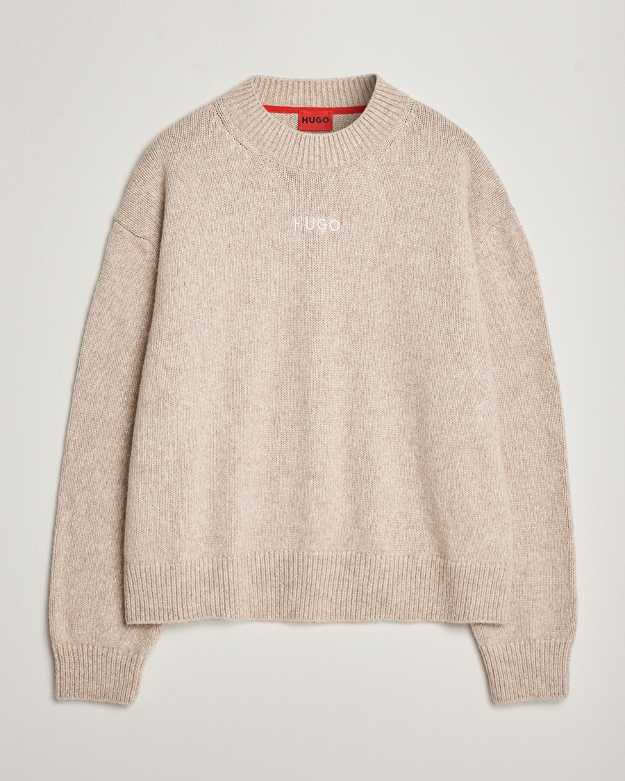 Herren | Pullover | HUGO | Seese Knitted Sweater Light Beige