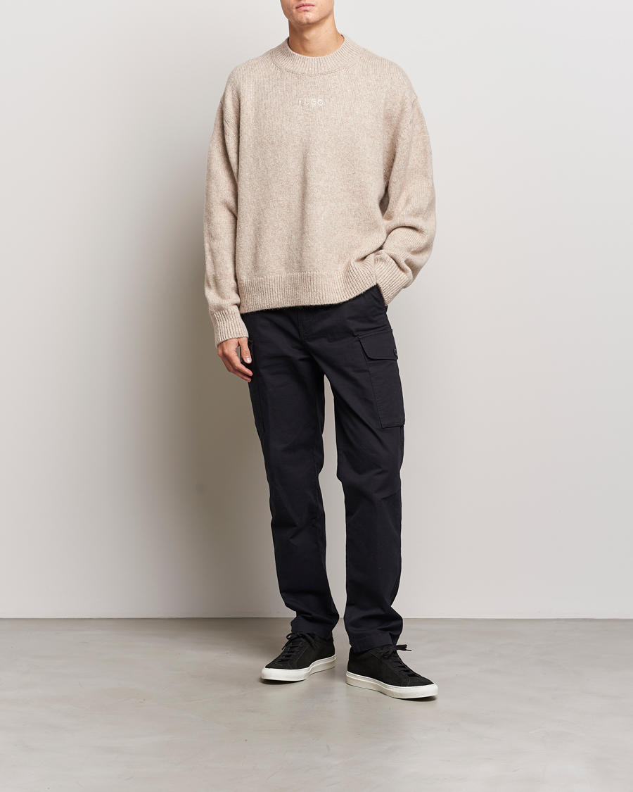Herren | Pullover | HUGO | Seese Knitted Sweater Light Beige