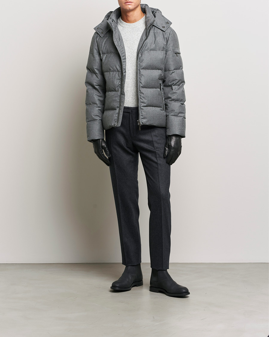 Herren | Jacken | MooRER | Brett Wool/Cashmere Hooded Jacket Grey