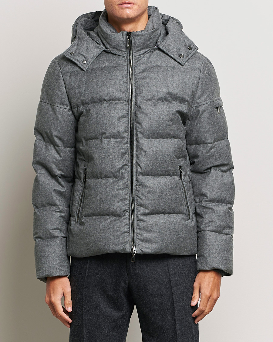 Herren | Jacken | MooRER | Brett Wool/Cashmere Hooded Jacket Grey