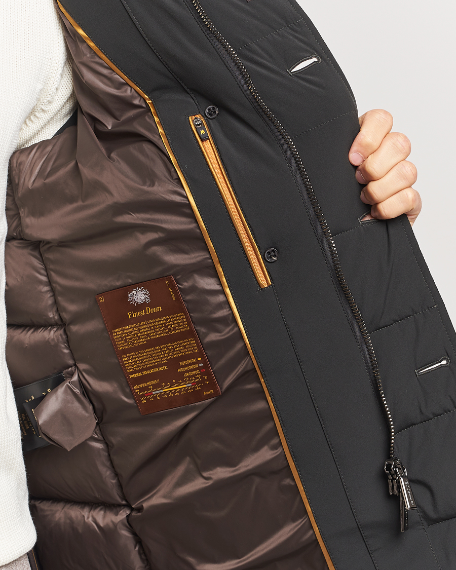 Herren | Jacken | MooRER | Florio Double Breasted Nylon Coat Dark Green