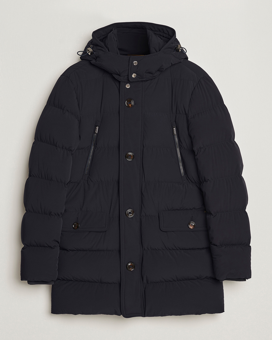 Herren | Jacken | MooRER | Gorner Water resistant Nylon Parka Navy