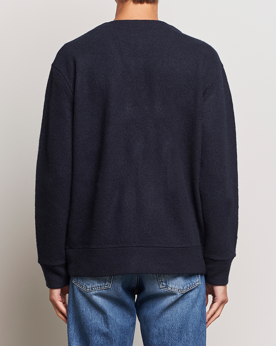 Herren | Pullover | NN07 | Ice Boiled Wool Cardigan Navy Blue