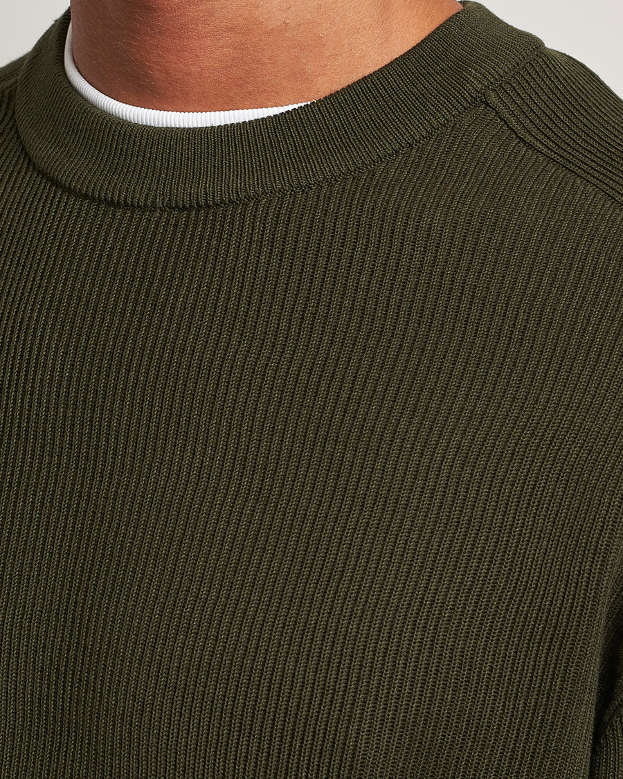 Herren | Pullover | NN07 | Kevin Cotton Knitted Sweater Deep Green