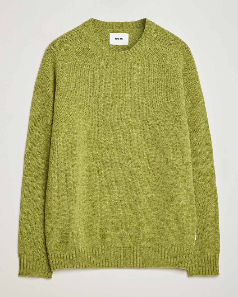 Herren | Pullover | NN07 | Nathan Brushed Crew Neck Daiquiri Green