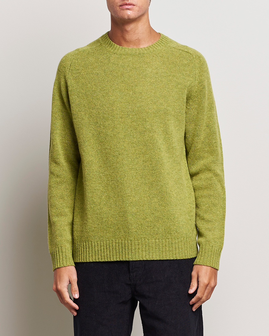 Herren | Pullover | NN07 | Nathan Brushed Crew Neck Daiquiri Green