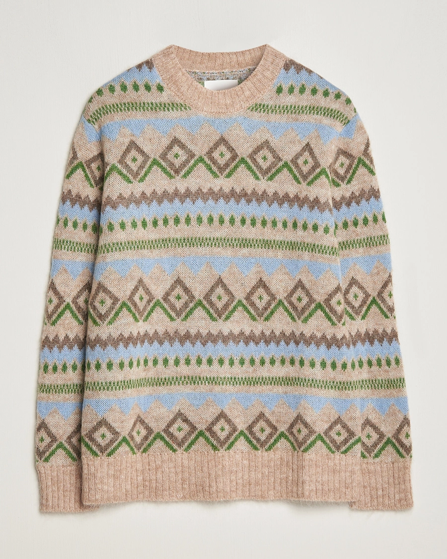 Herren | Pullover | NN07 | Morgan Wool Fairisle Sweater Nature Melange