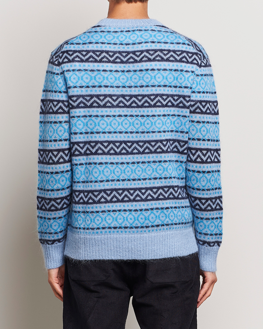 Herren | Pullover | NN07 | Grant Wool Fairisle Sweater Light Blue