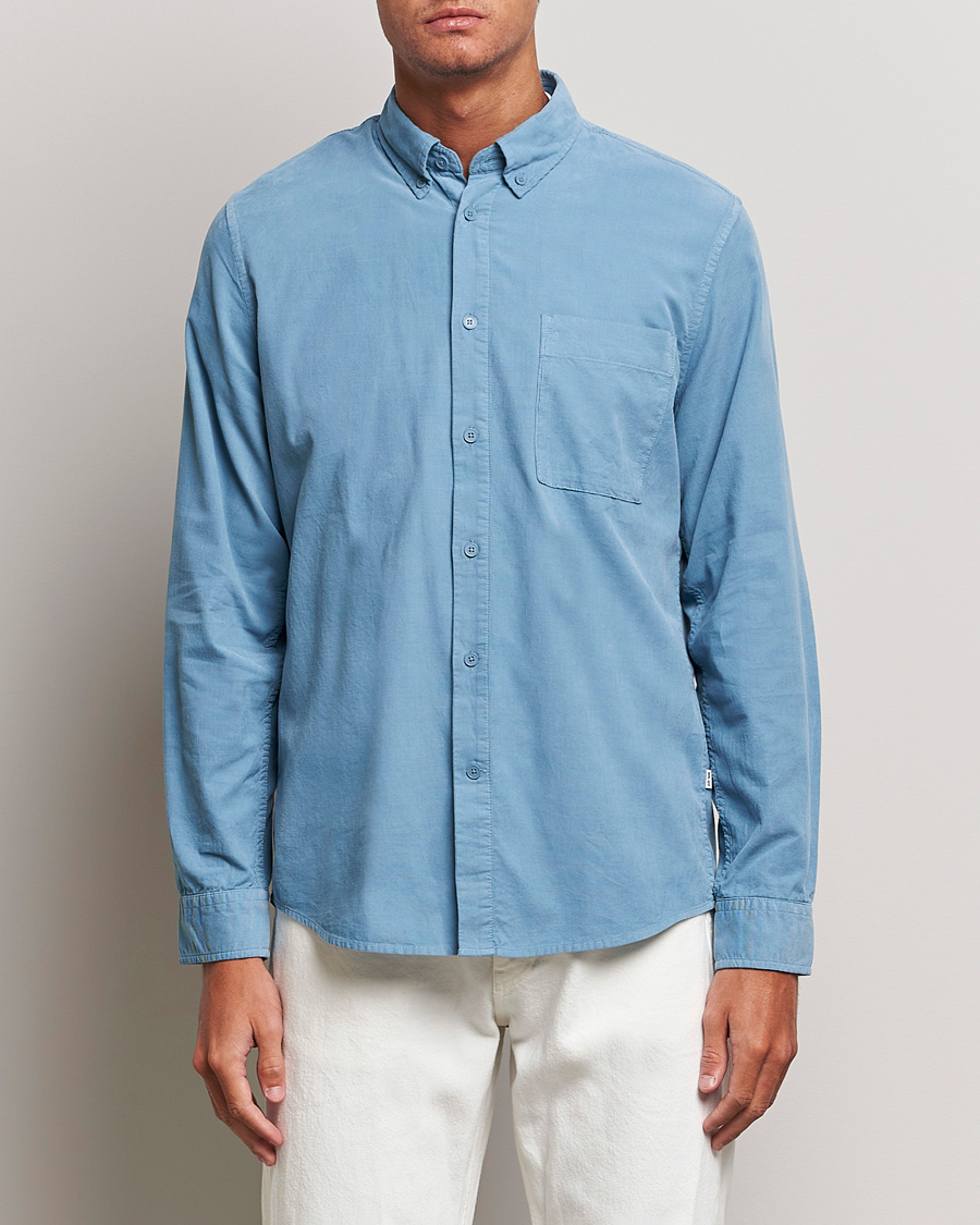 Herren | Hemden | NN07 | Arne Baby Cord Shirt Dust Blue