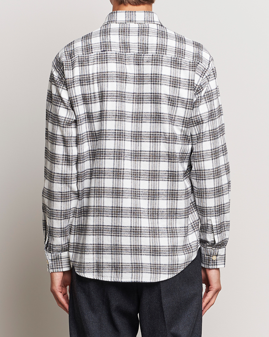 Herren | Hemden | NN07 | Deon Brushed Flannel Checked Shirt Cream/Brown