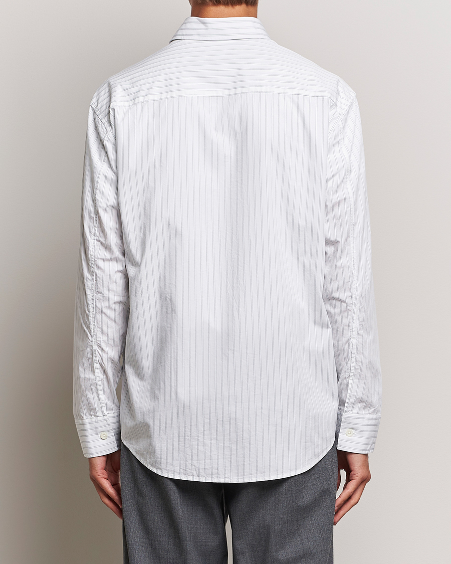 Herren | Hemden | NN07 | Freddie Poplin Striped Shirt White/Black