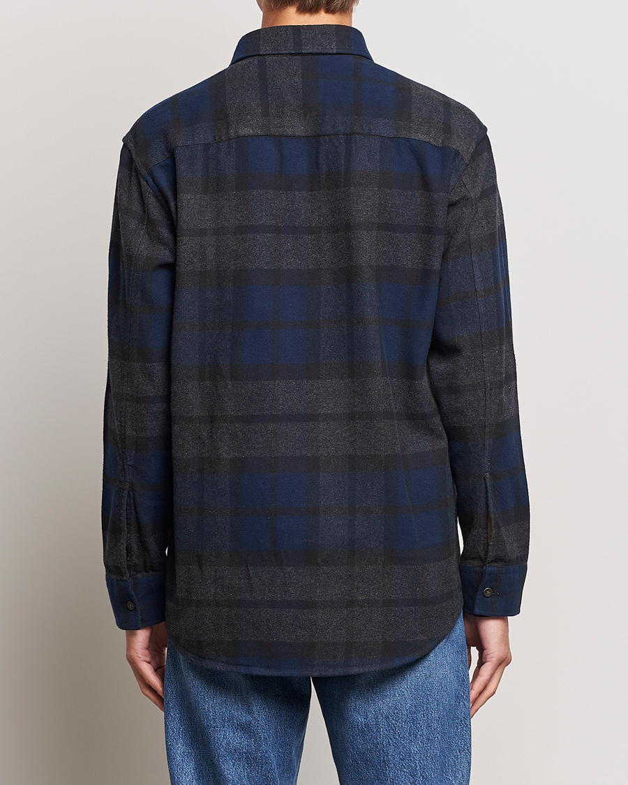 Herren | Hemden | NN07 | Freddie Checked Overshirt Navy/Grey