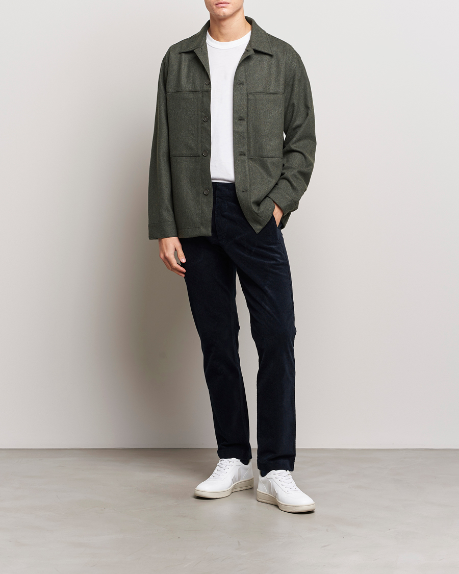 Herren | Hemden | NN07 | Isak Pocket Overshirt Dark Green