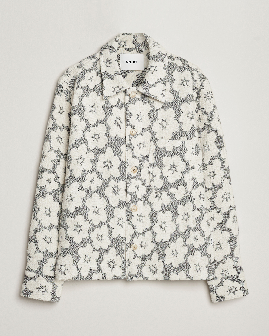 Herren | Jacken | NN07 | Rahim Flower Shirt Jacket White/Black