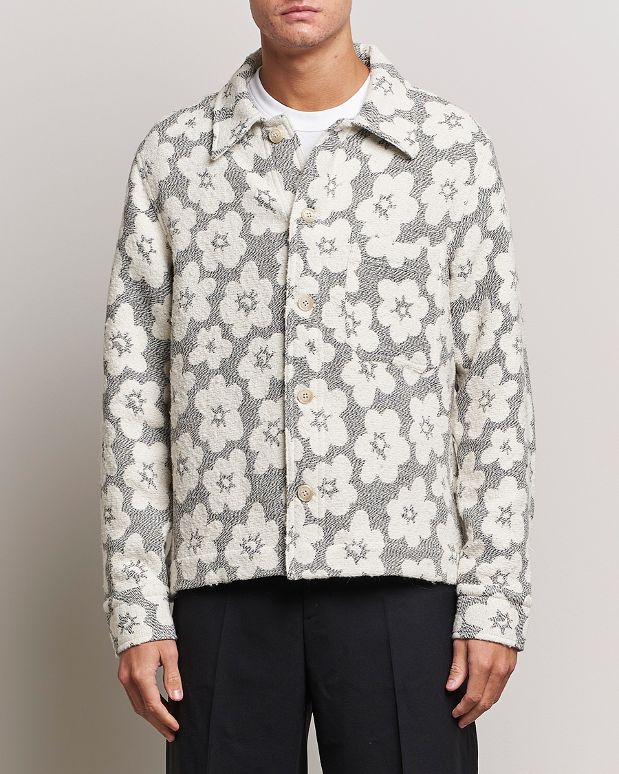 Herren | Jacken | NN07 | Rahim Flower Shirt Jacket White/Black