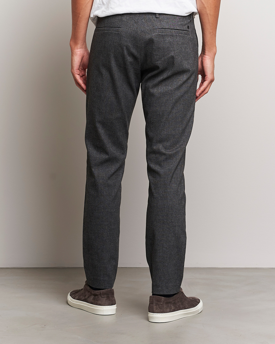 Herren | Hosen | NN07 | Theo Brushed Cotton Trousers Black Melange