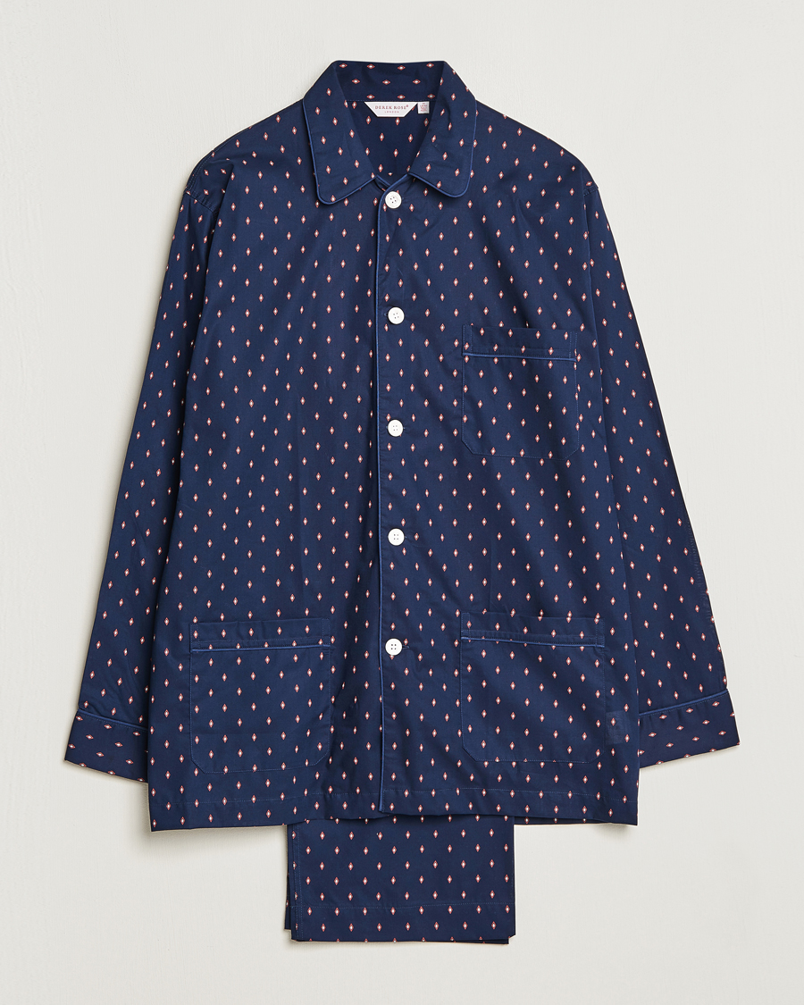 Herren | Schlafanzüge & Bademäntel | Derek Rose | Cotton Pyjama Set Navy