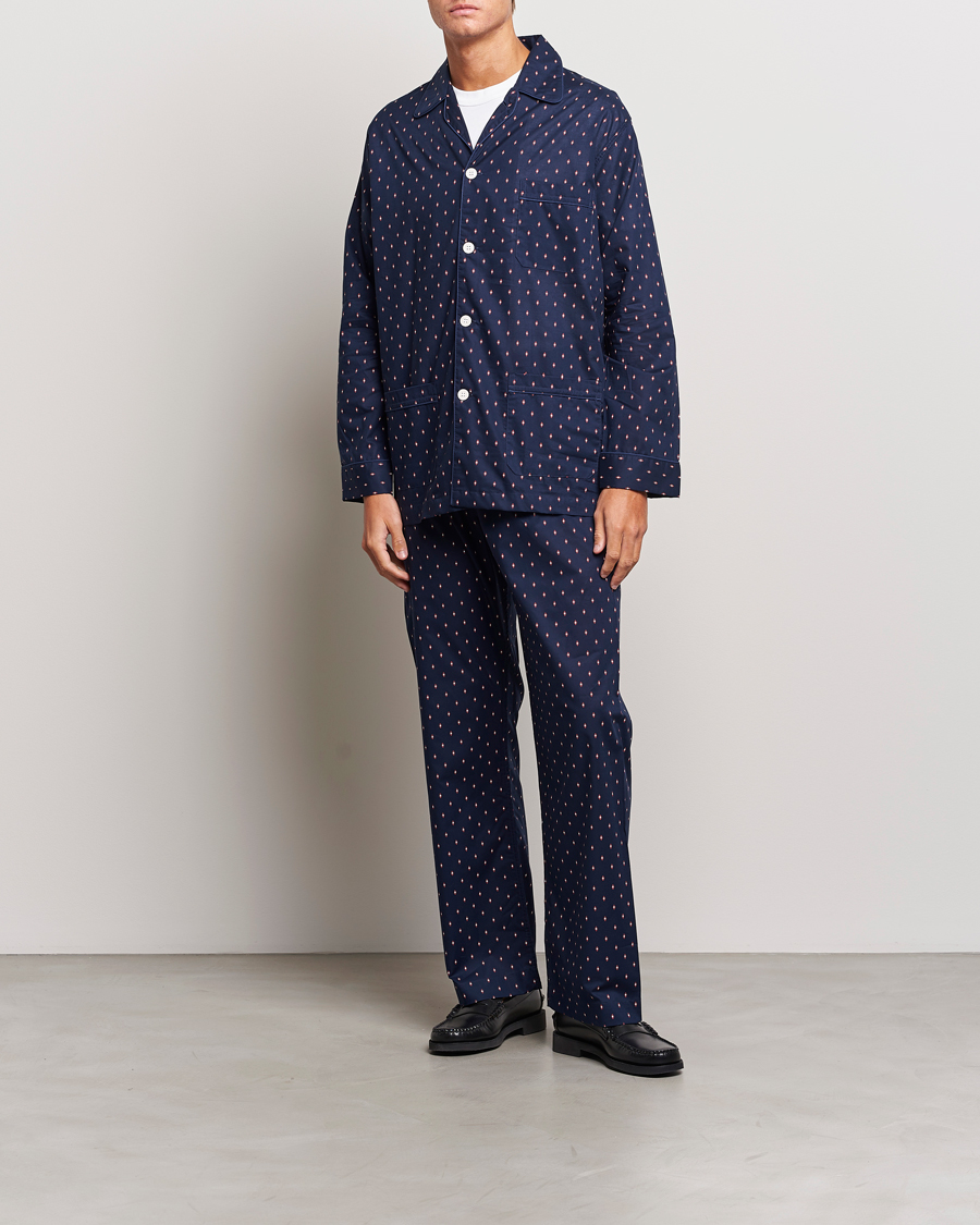 Herren | Schlafanzüge & Bademäntel | Derek Rose | Cotton Pyjama Set Navy