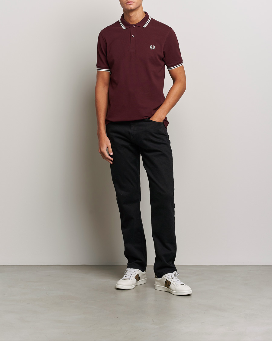 Herren | Poloshirts | Fred Perry | Twin Tipped Polo Shirt Oxblood