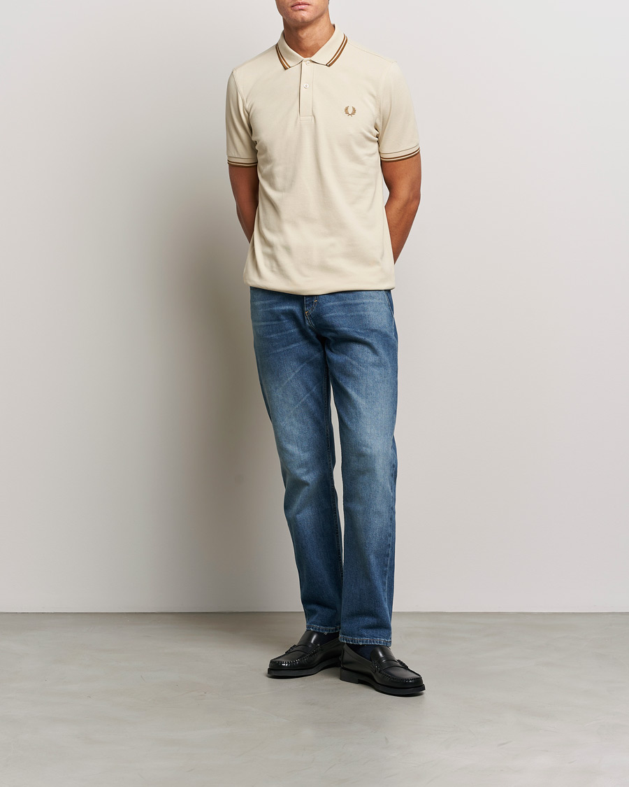 Herren | Poloshirts | Fred Perry | Twin Tipped Polo Shirt Oatmeal