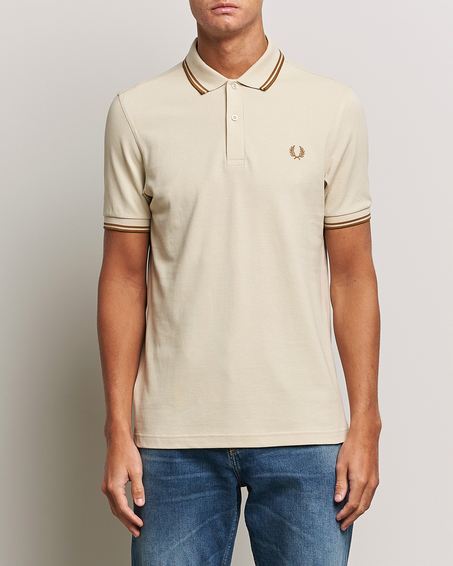 Herren | Poloshirts | Fred Perry | Twin Tipped Polo Shirt Oatmeal