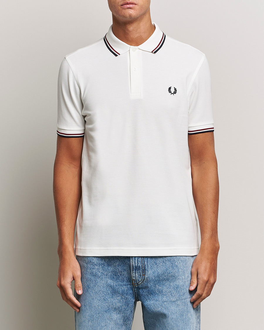 Herren | Fred Perry | Fred Perry | Twin Tipped Polo Shirt Snow White