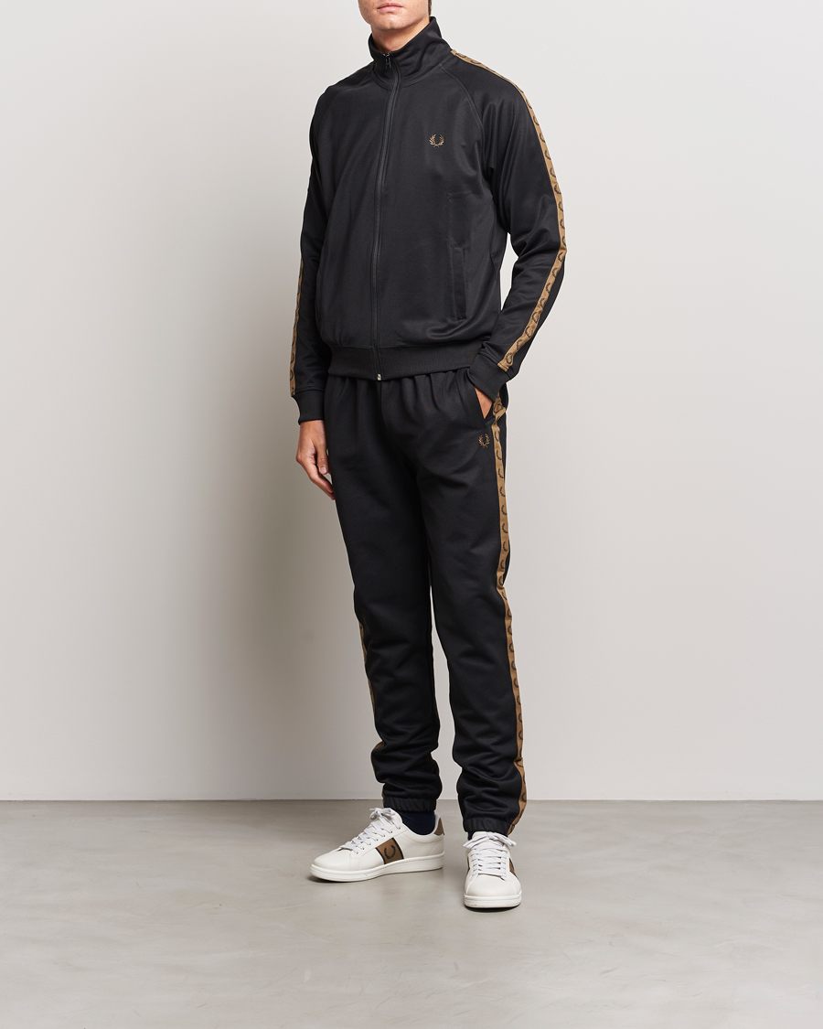Herren | Hosen | Fred Perry | Taped Track Pants Black