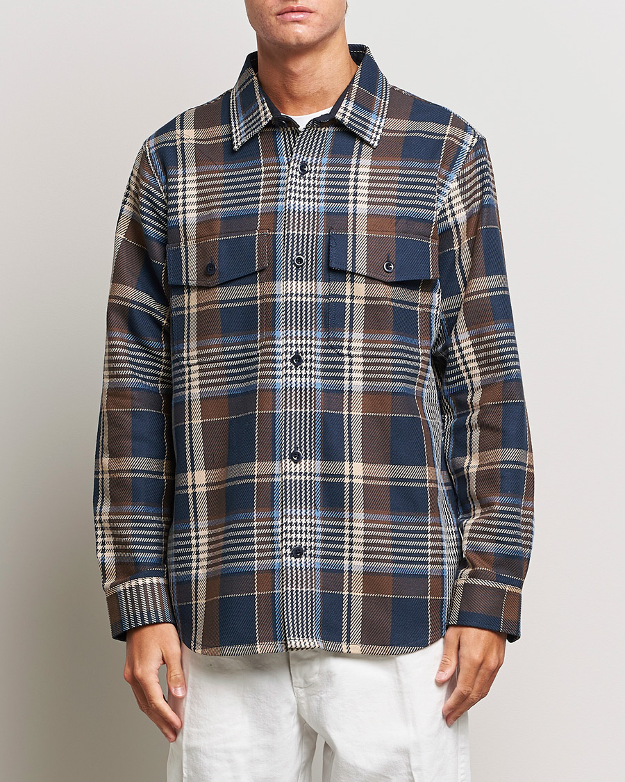 Herren | Hemden | GANT | Heavy Twill Checked Overshirt Marine