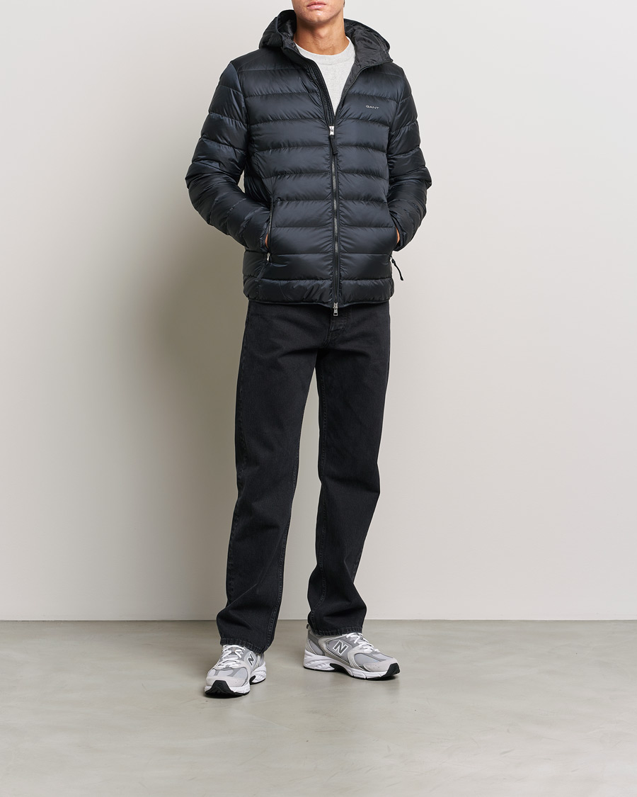Herren | Jacken | GANT | Light Down Hooded Jacket Black