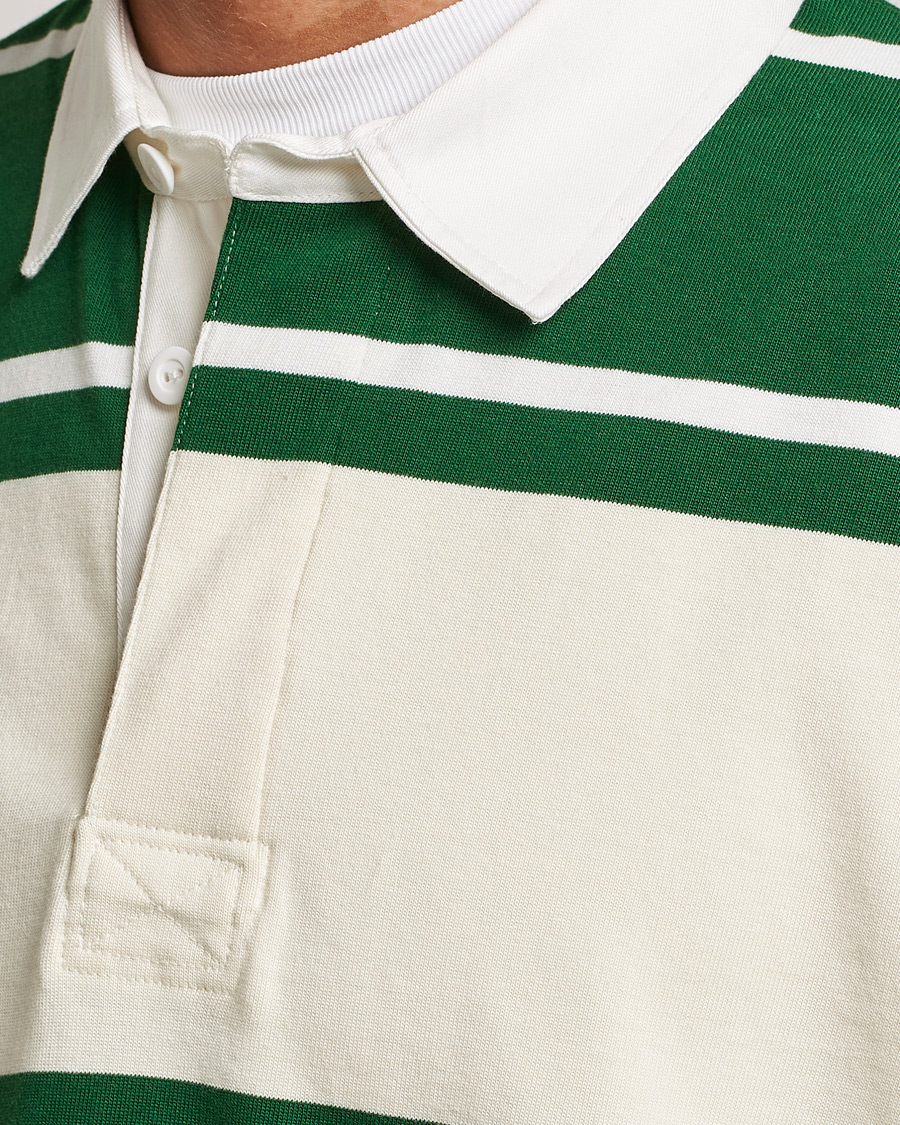 Herren | Pullover | GANT | Striped Heavy Rugger Strong Green