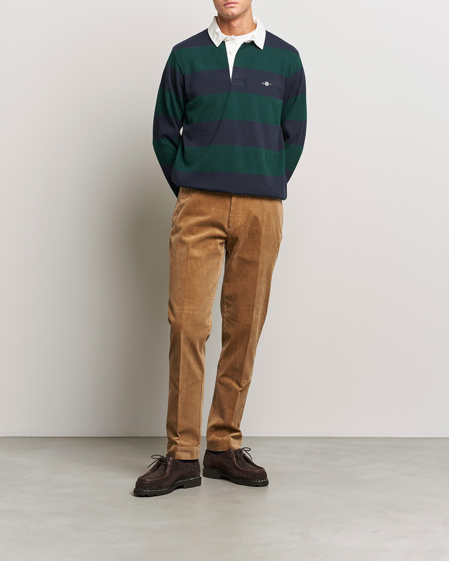 Herren | Pullover | GANT | Original Barstripe Heavy Rugger Tartan Green