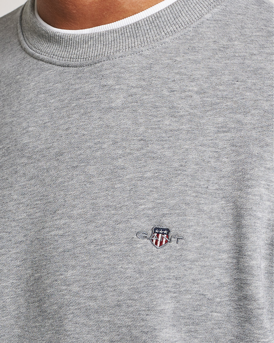 Herren | Pullover | Gant | Original Crew Neck Sweatshirt Grey Melange