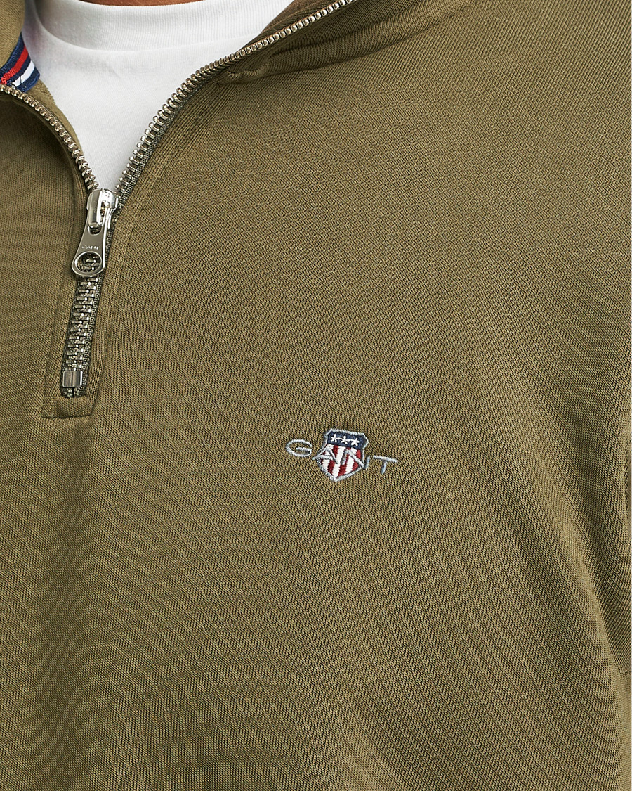 Herren | Pullover | GANT | Original Half Zip Sweater Juniper Green