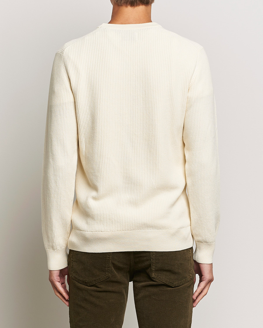 Herren | Pullover | GANT | Cotton Micro Textured Crew Neck Cream