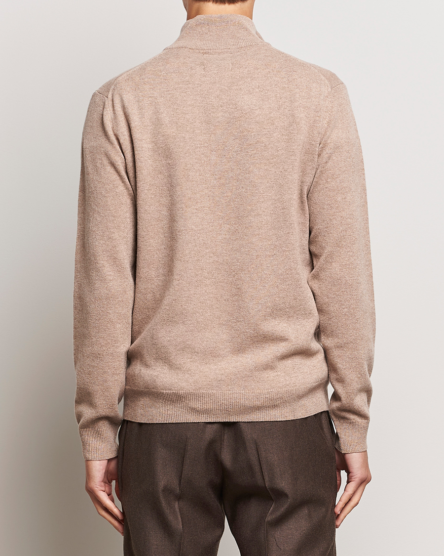 Herren | Pullover | GANT | Lamsbwool Half Zip Dark Sand