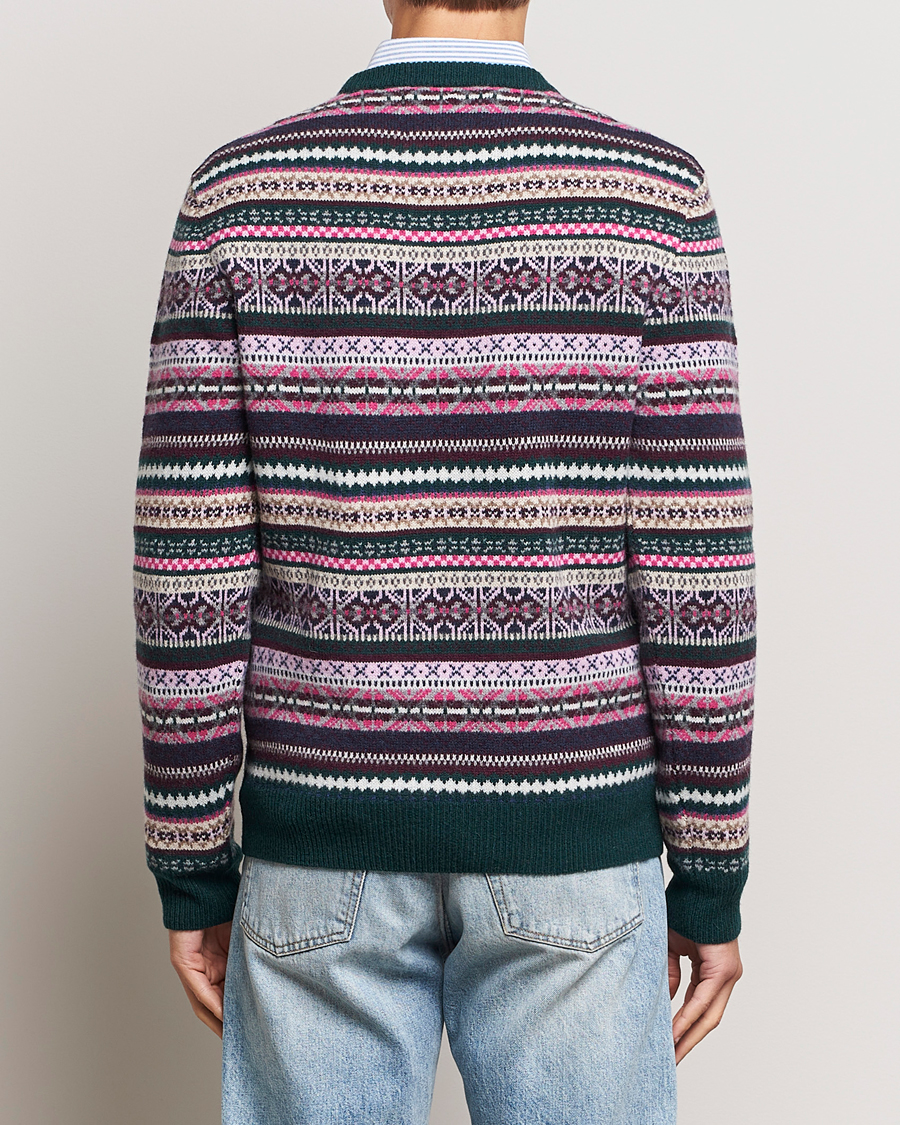Herren | Pullover | GANT | Wool Fairisle Sweater Tartan Green