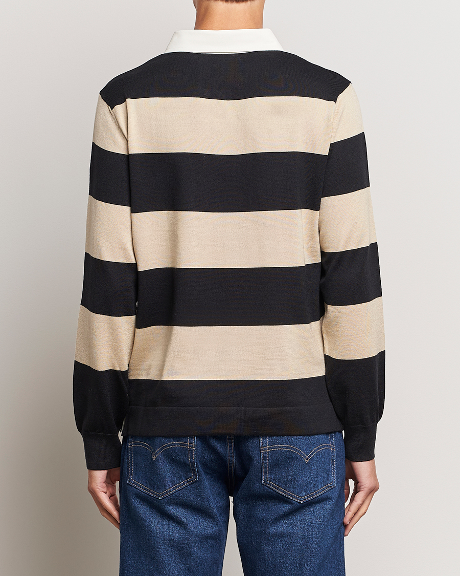 Herren | Pullover | GANT | Barstriped Knitted Rugger Beige/Navy