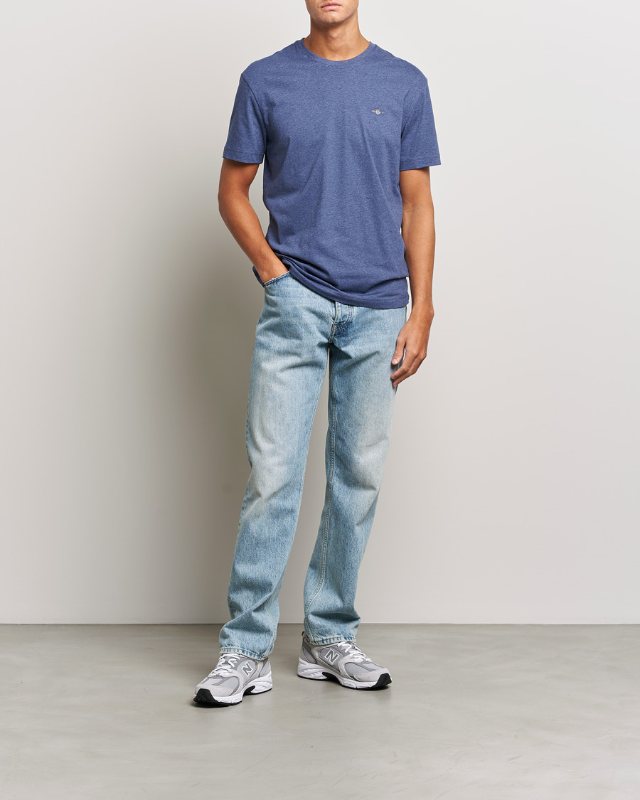 Herren | T-Shirts | GANT | The Original T-Shirt Dark Jeansblue Melange
