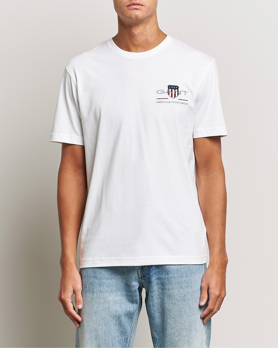 Herren | T-Shirts | GANT | Archive Shield Small Logo T-Shirt White