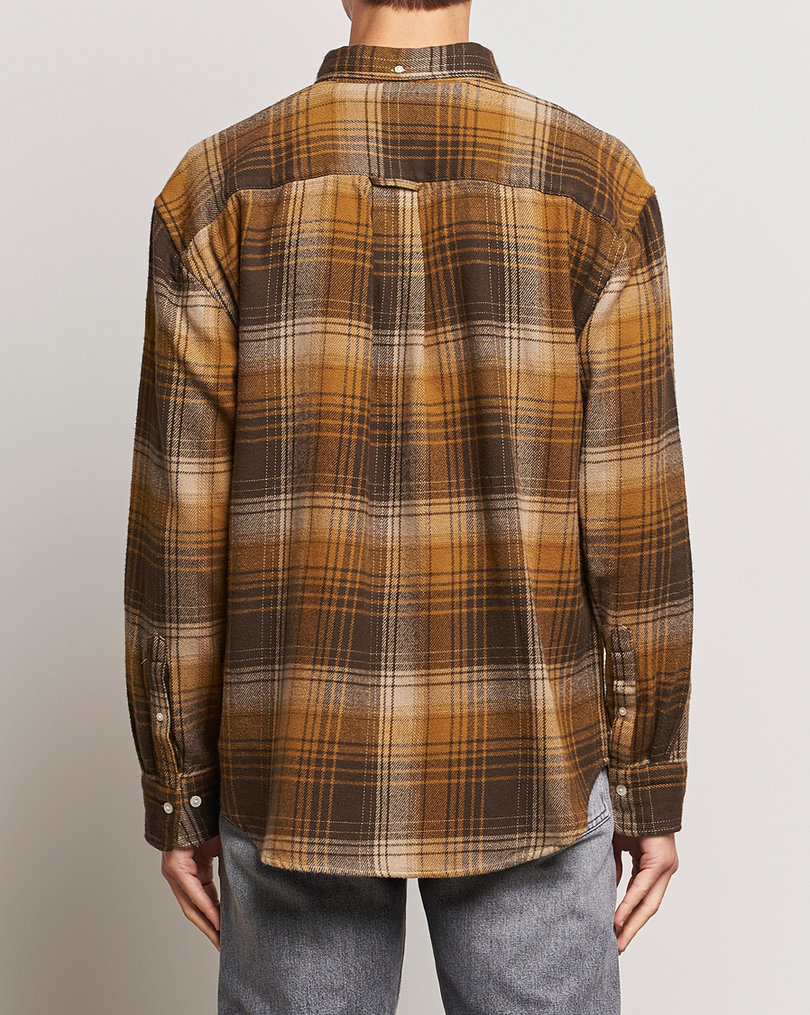 Herren | Hemden | Gant | Relaxed Fit Heavy Flannel Checked Shirt Woody Brown