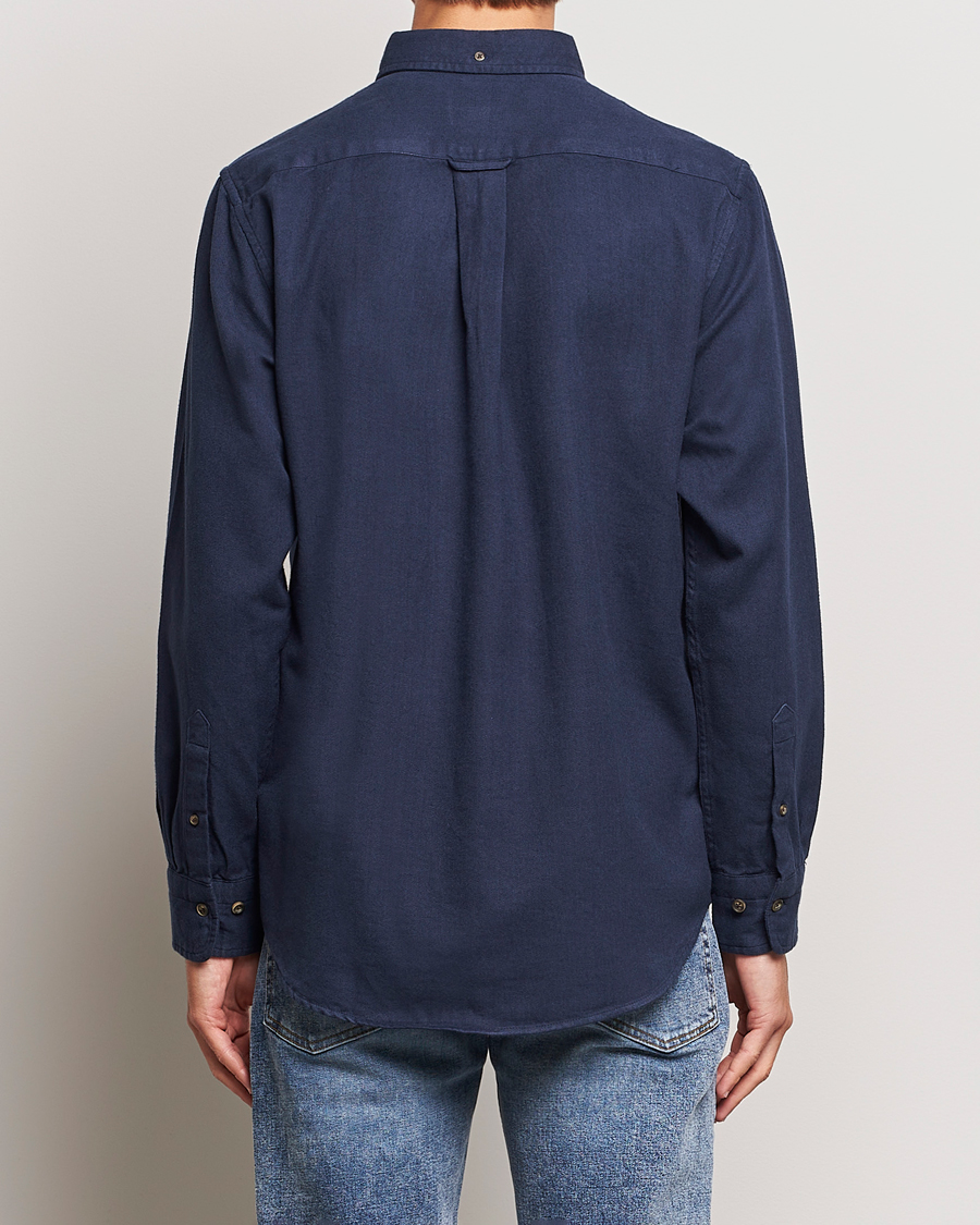 Herren | Hemden | GANT | Regular Fit Herringbone Flannel Shirt Marine