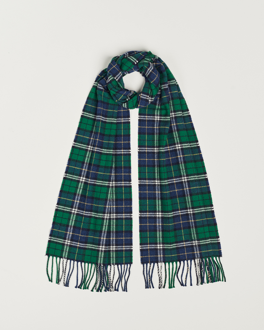 Herren | GANT Wool Multi Checked Scarf Forest Green | GANT | Wool Multi Checked Scarf Forest Green