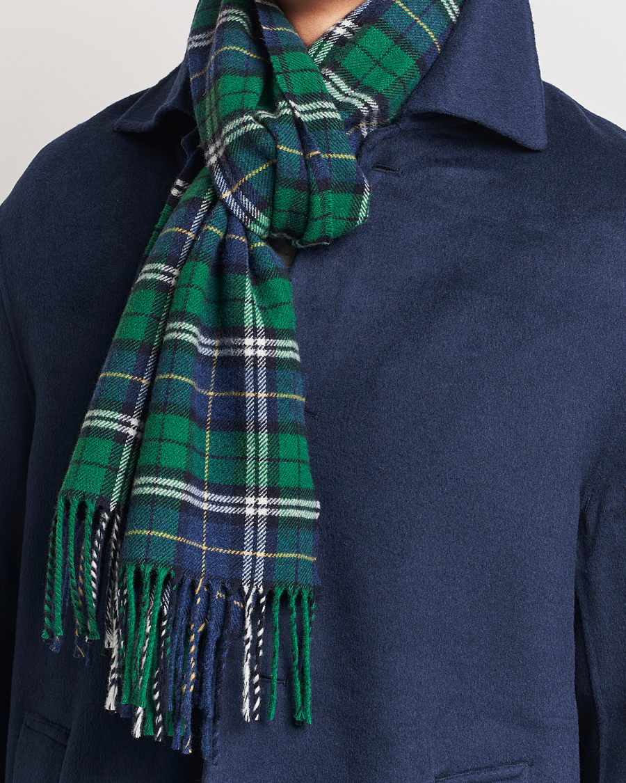 Herren | GANT Wool Multi Checked Scarf Forest Green | GANT | Wool Multi Checked Scarf Forest Green