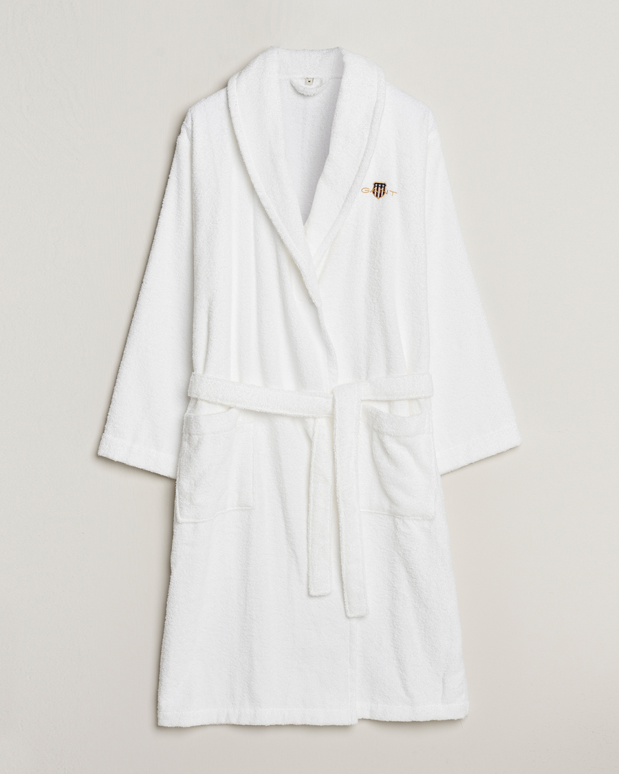 Herren | GANT Archive Shield Terry Robe White | Gant | Archive Shield Terry Robe White