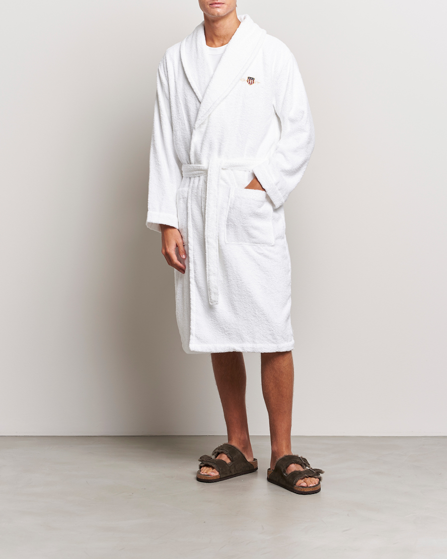 Herren | GANT Archive Shield Terry Robe White | Gant | Archive Shield Terry Robe White