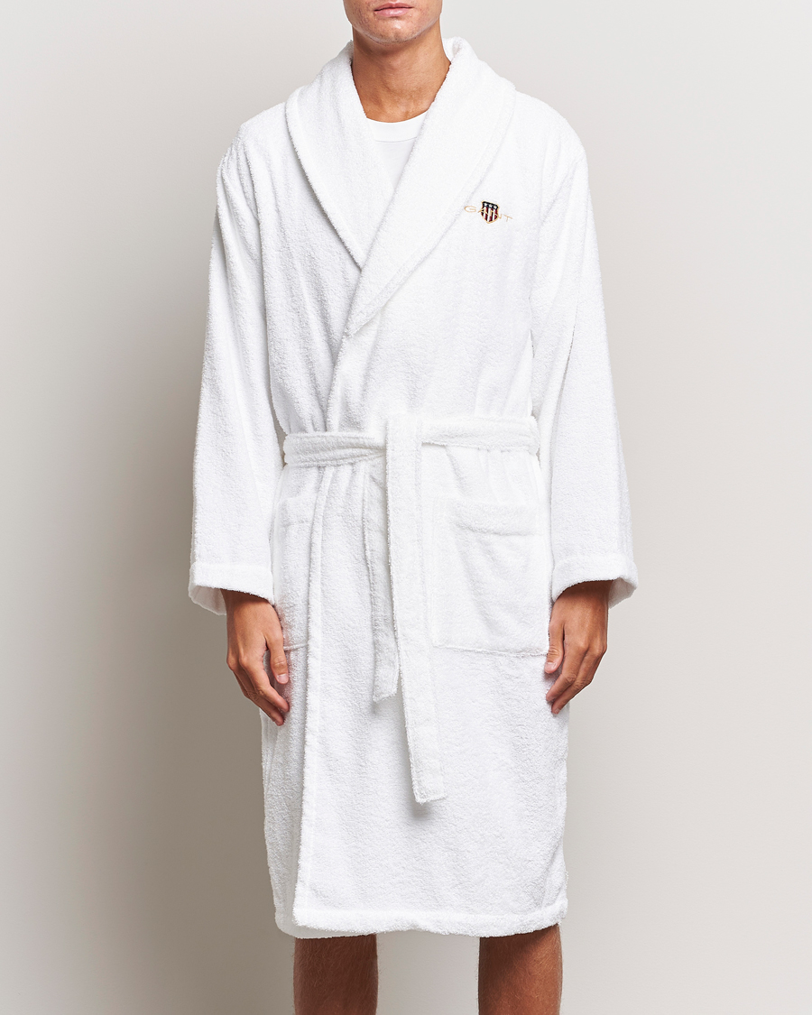 Herren | GANT Archive Shield Terry Robe White | Gant | Archive Shield Terry Robe White