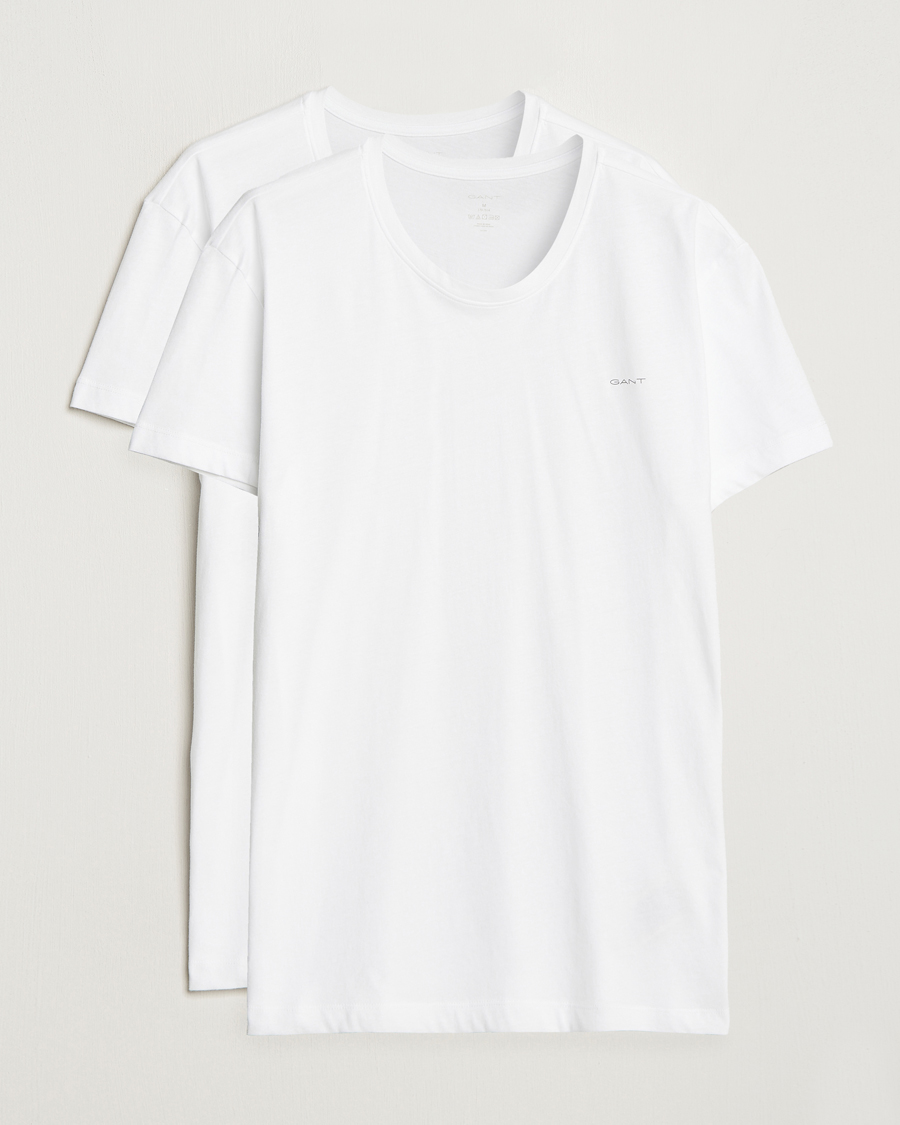 Herren | T-Shirts | GANT | 2-Pack Crew Neck T-Shirt White