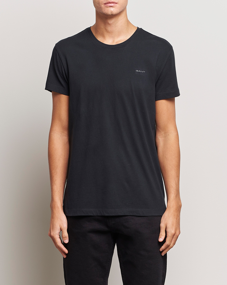 Herren | Schwartze t-shirts | GANT | 2-Pack Crew Neck T-Shirt Black