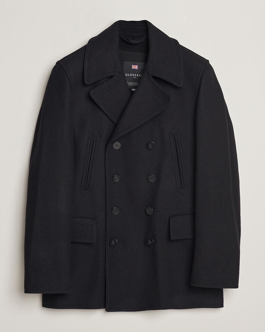 Herren | Jacken | Gloverall | Churchill Reefer Peacoat Black