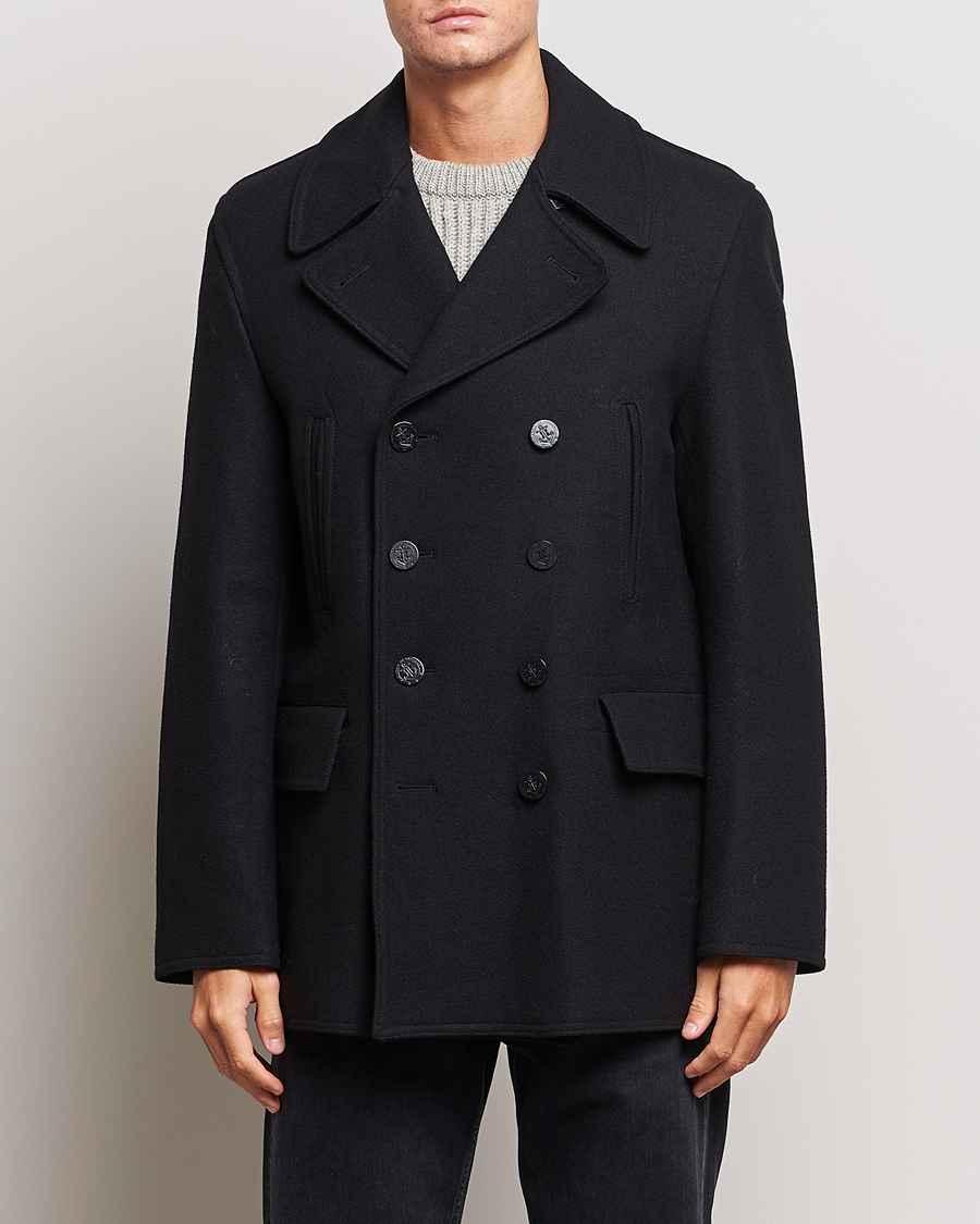 Herren | Jacken | Gloverall | Churchill Reefer Peacoat Black